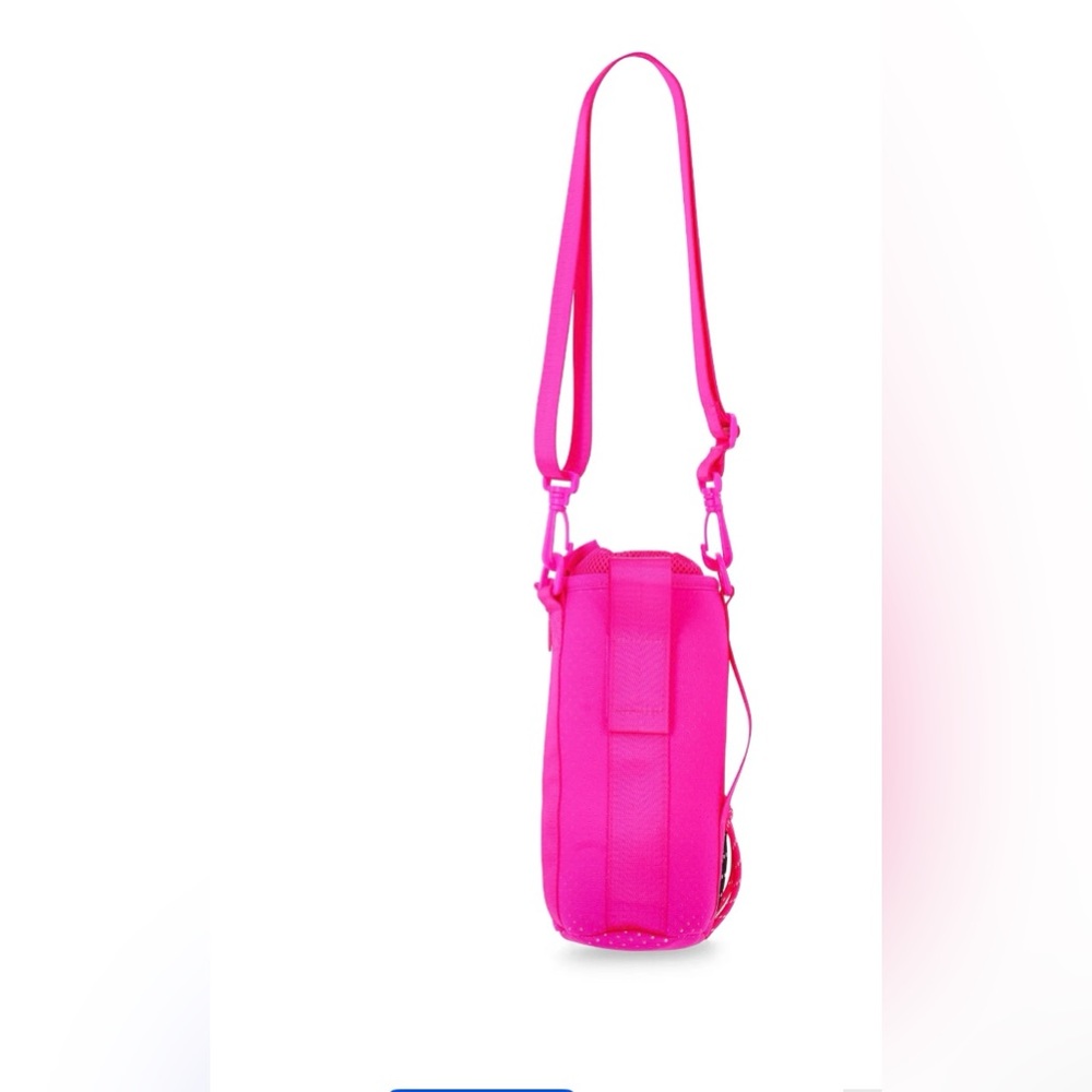 NWT No Boundaries Hot Pink Neoprene Tumbler Holder Crossbody Bag - Picture 2 of 12